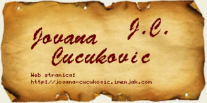 Jovana Čučuković vizit kartica